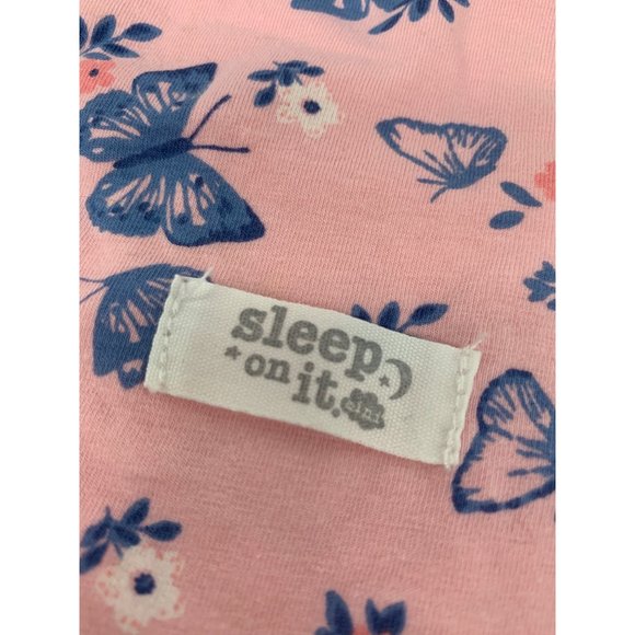 Sleep On It Mini Lovey Bear Pink Blue Butterflies Flowers Lovey Security Blanket - Picture 2 of 7